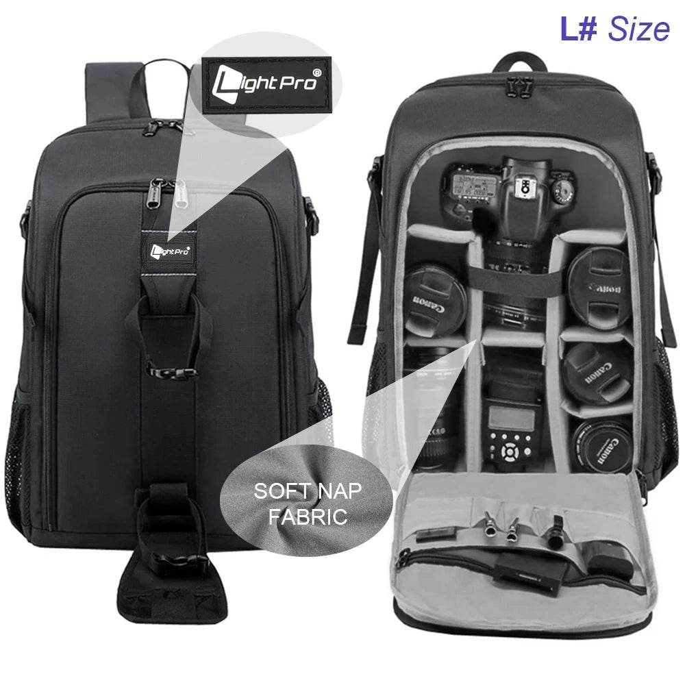 Big Capacity Waterproof Camera Backpack | ightpro TS39