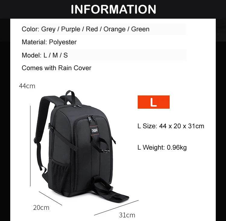 Big Capacity Waterproof Camera Backpack | ightpro TS39