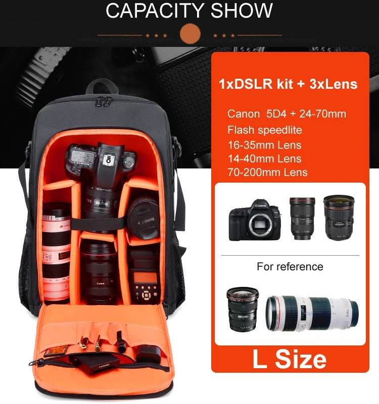 Big Capacity Waterproof Camera Backpack | ightpro TS39