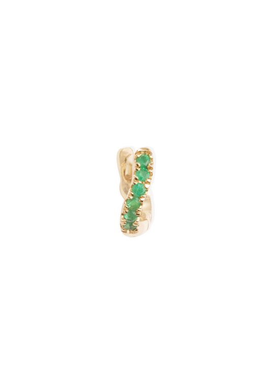cate hoop 18k emerald
