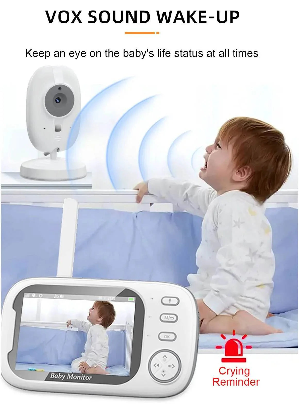 Cdycam 3.5" Wireless Video Baby Monitor with Night Vision