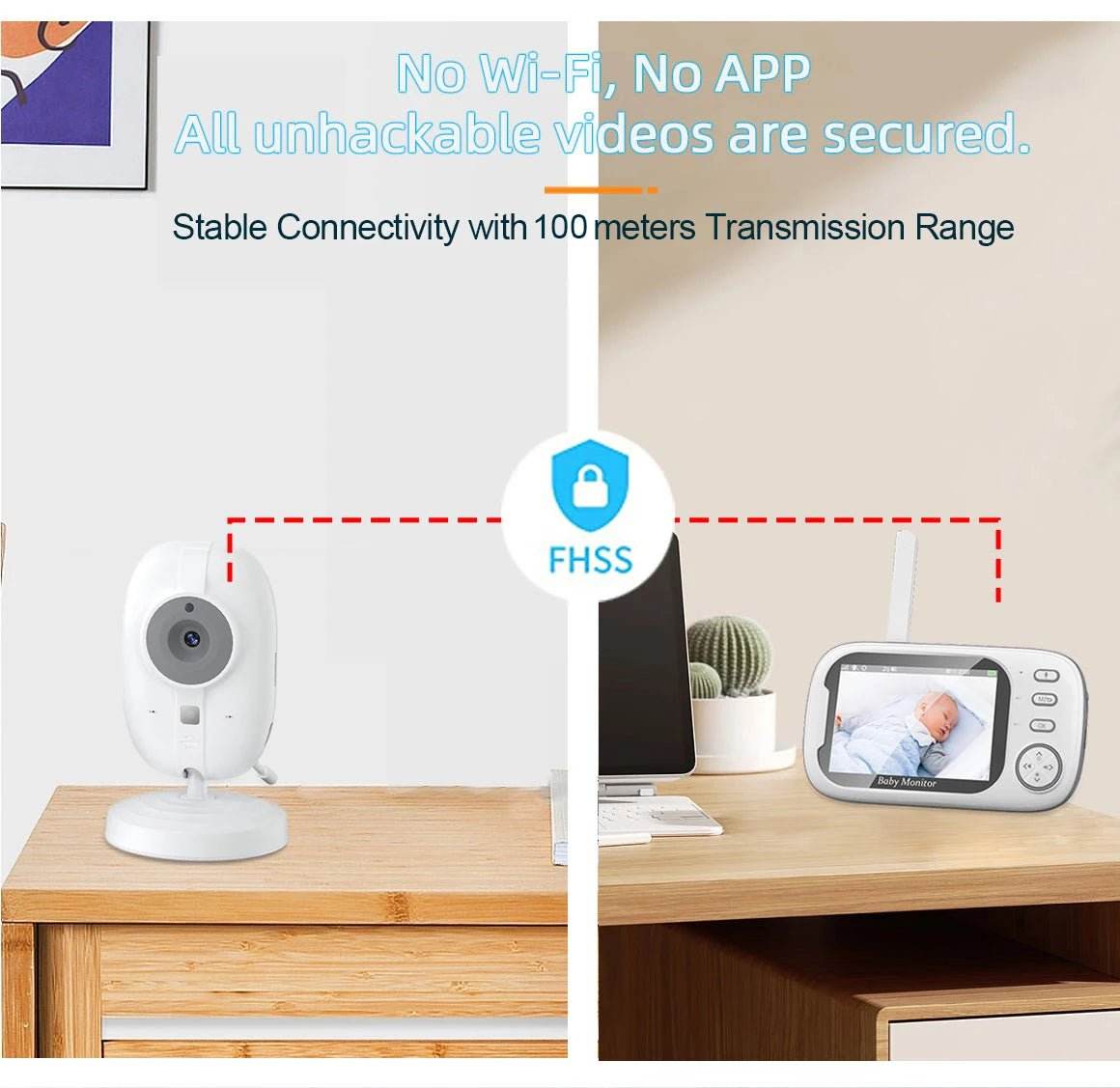 Cdycam 3.5" Wireless Video Baby Monitor with Night Vision