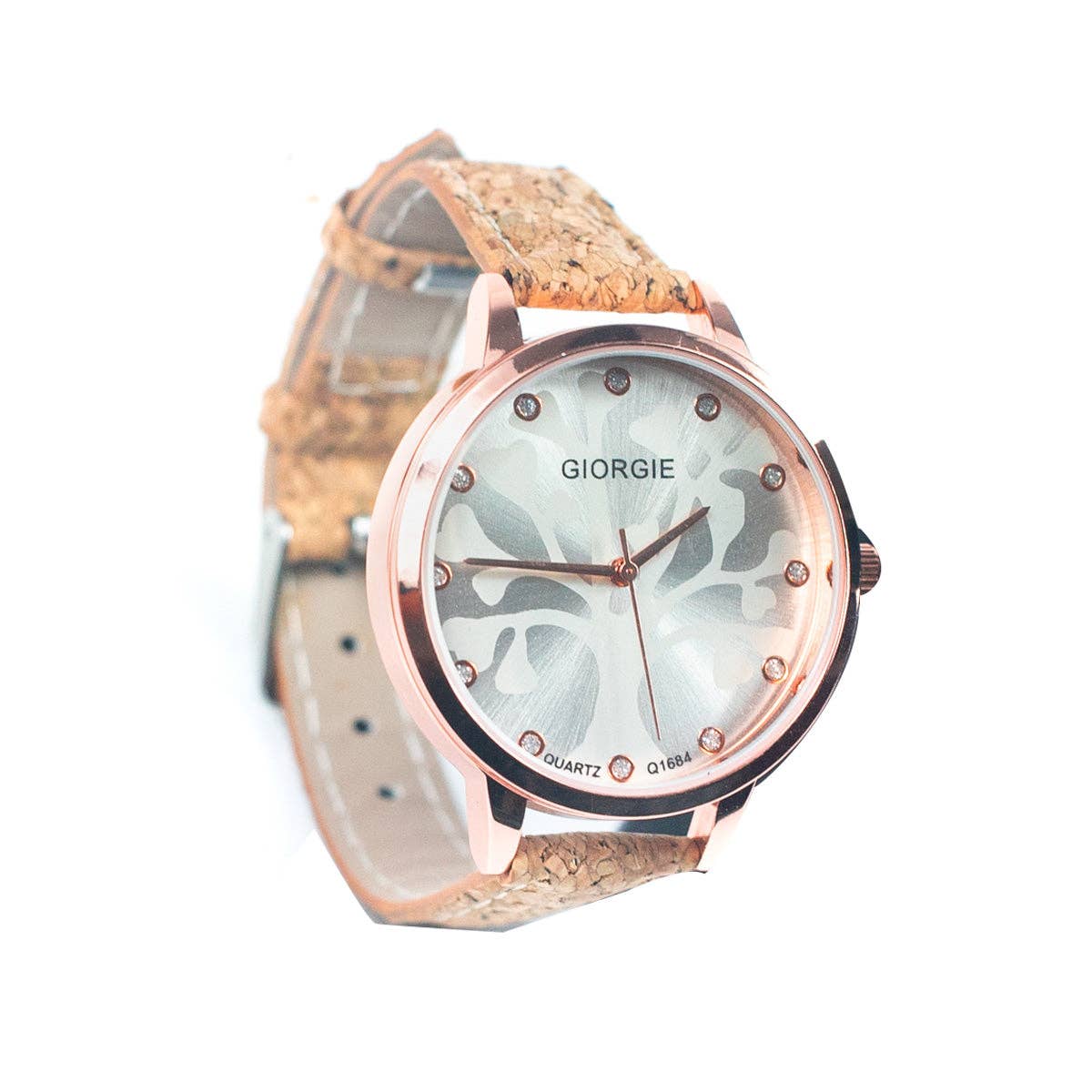 Cork watch - rose gold trim WA - 439 - Shop The Shop