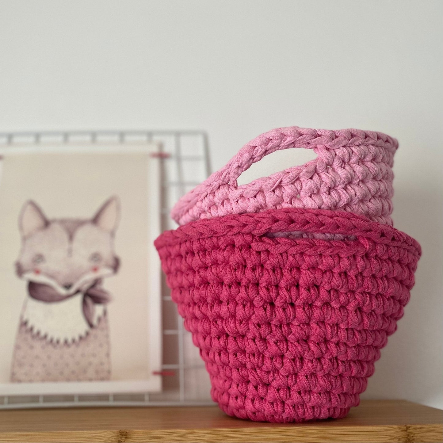 Crochet Kids Baskets, Unique Small Storage