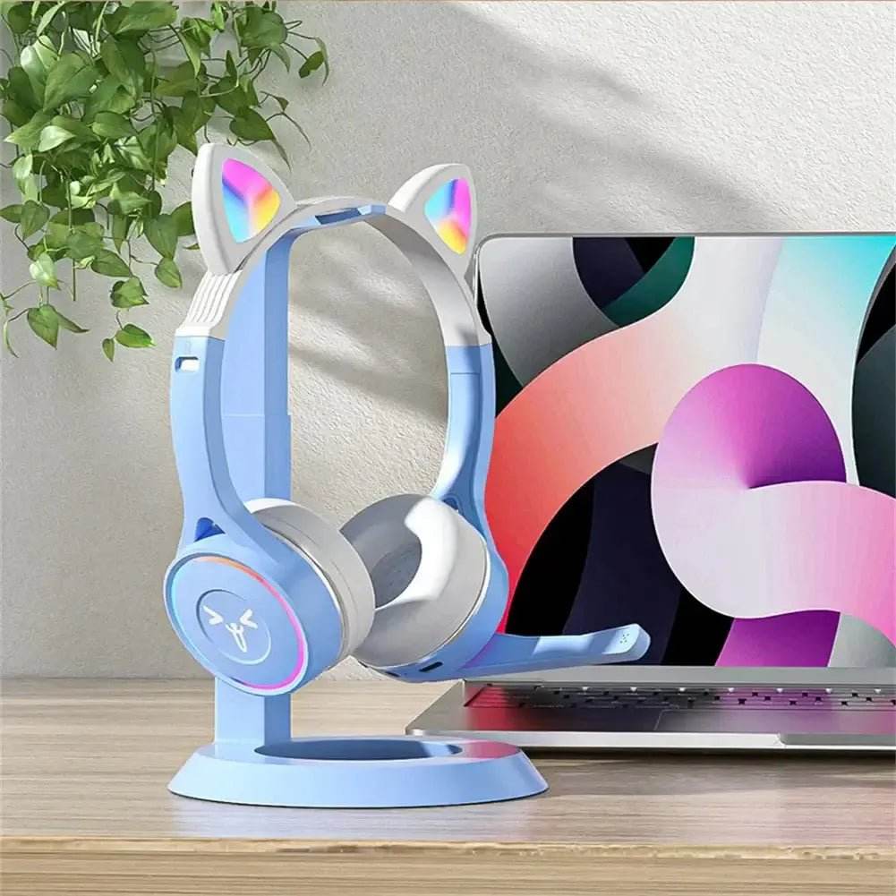Headphones Cute Cat Ears with LED Flashing