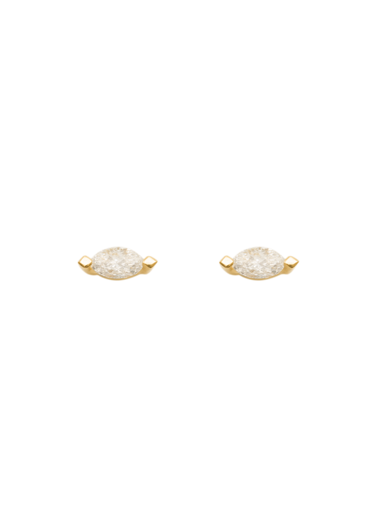 pear diamond earrings 18k
