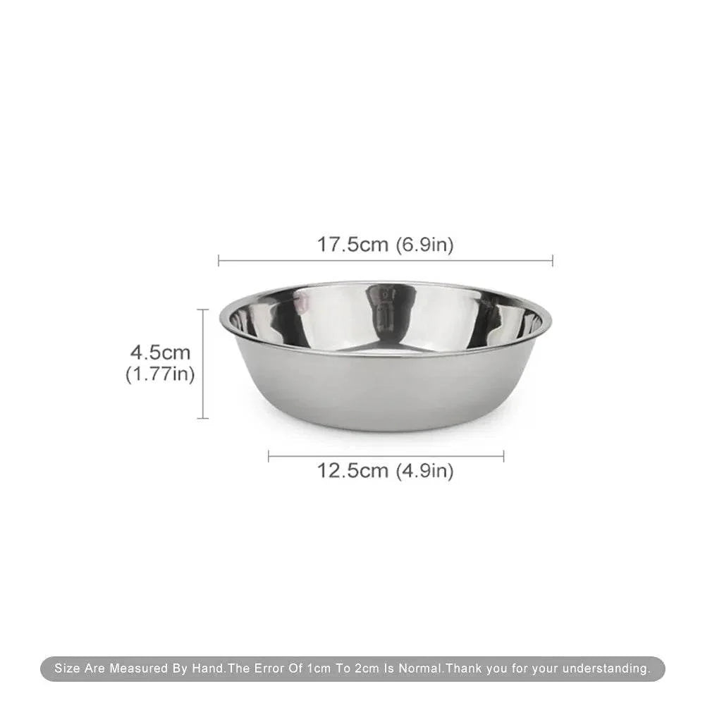 Stainless Steel Dog Bowl for Cats & Dogs - Cartoon Design