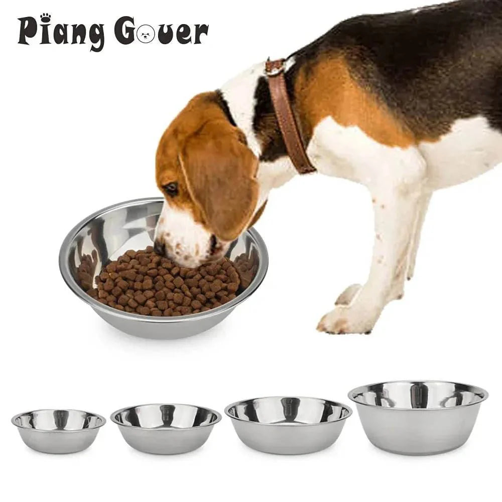 Stainless Steel Dog Bowl for Cats & Dogs - Cartoon Design