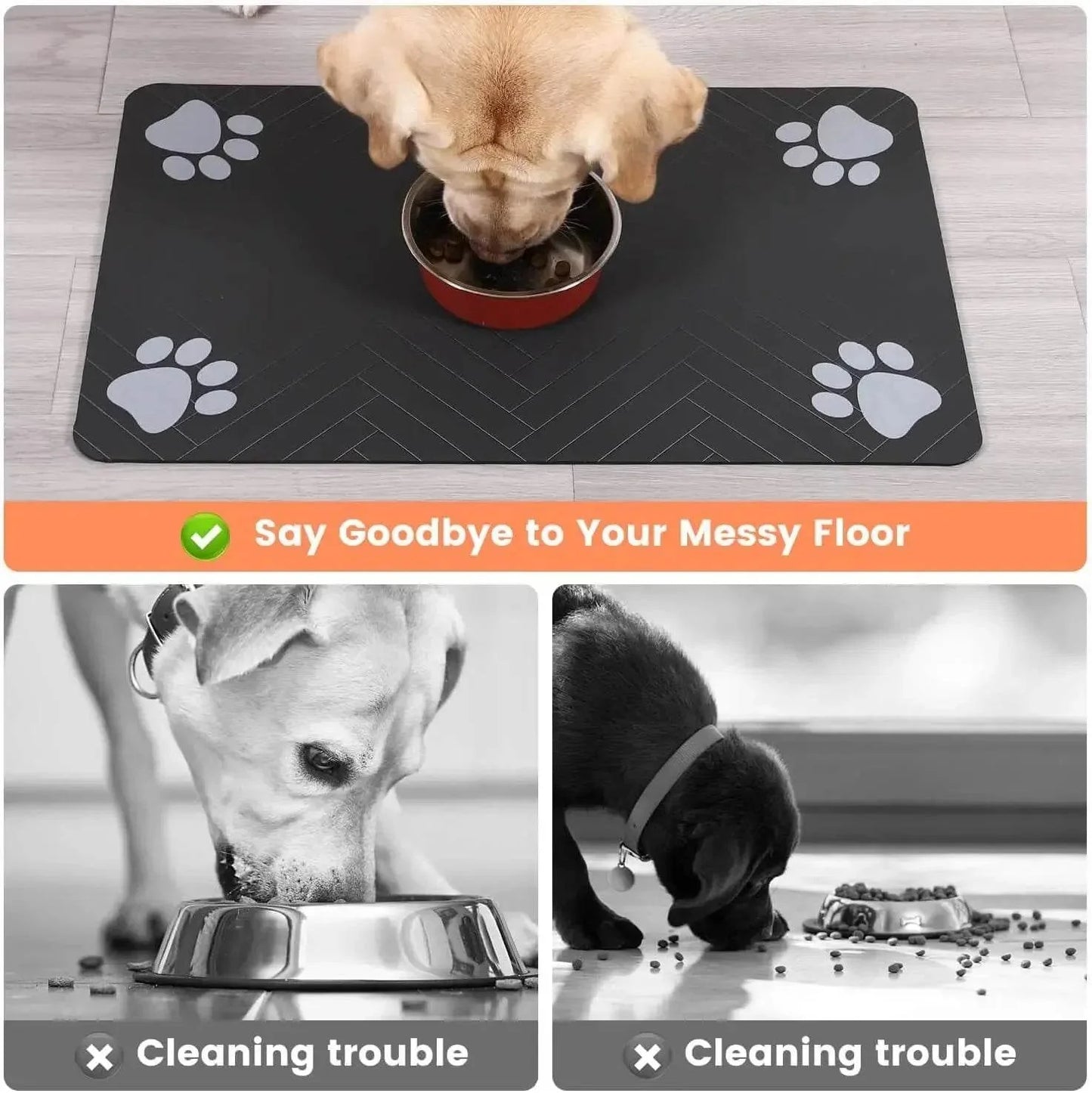 Dog Cat Food Mat - Durable Feeding Mats