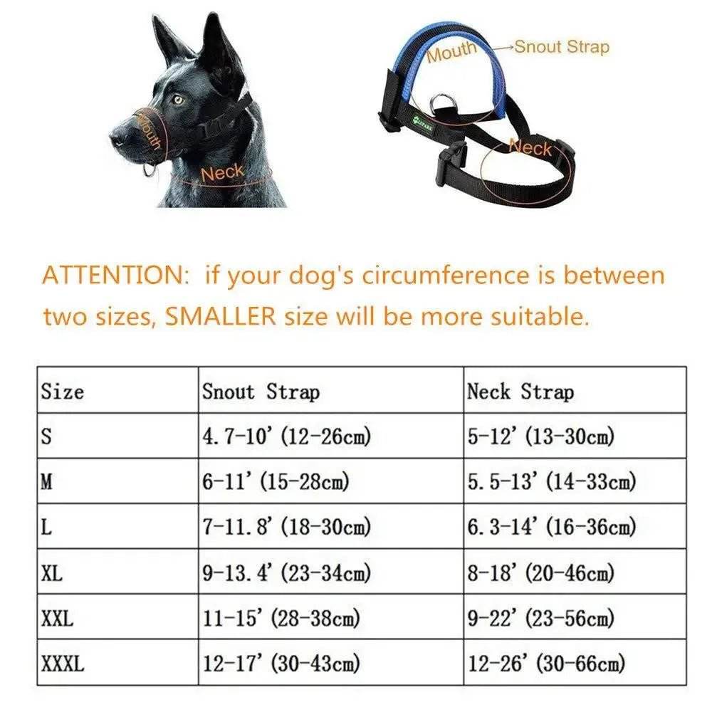 Breathable Dog Muzzle Set - Anti Bark Training Tool