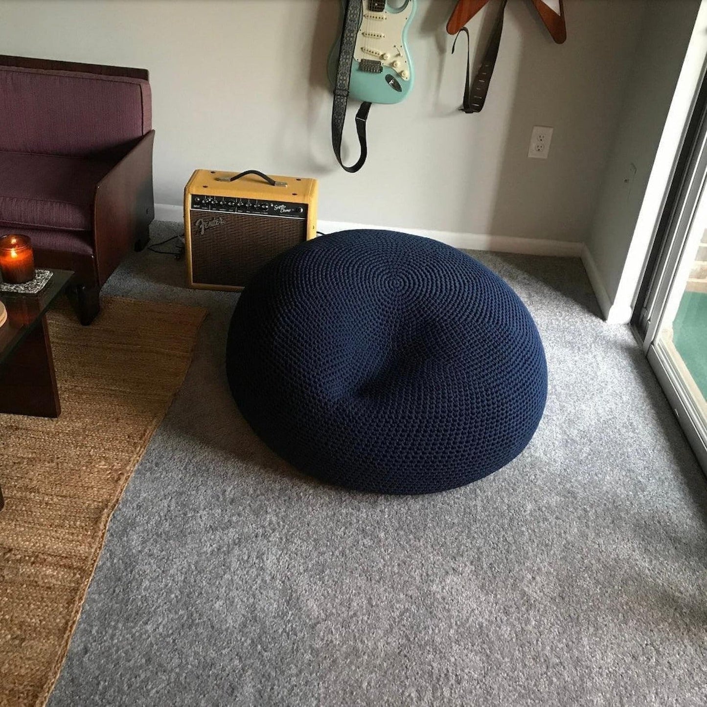 Extra Large Round Bean Bag Chair - Taupe