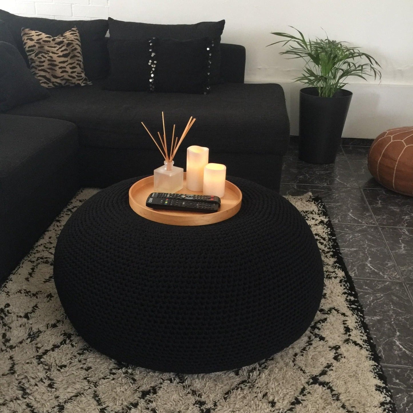 Extra Large Round Ottoman Coffee Table