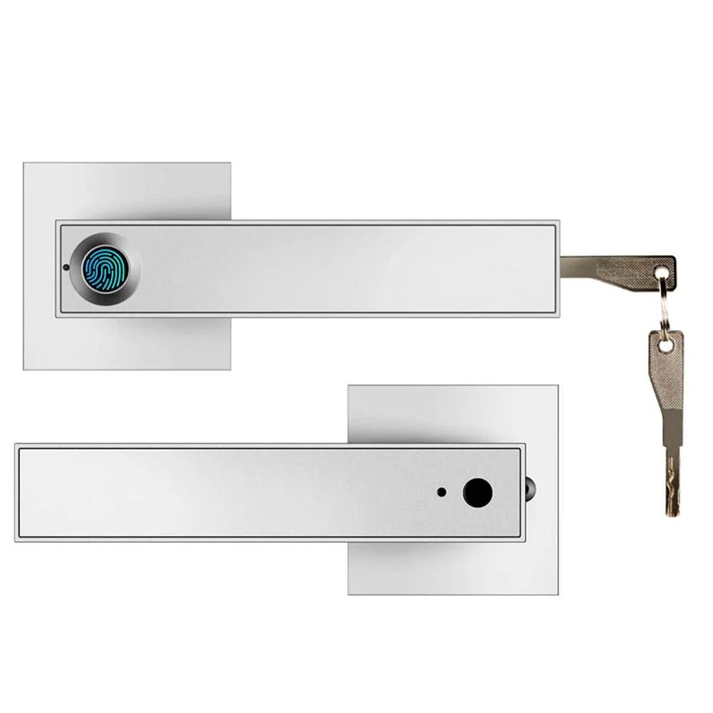 Fingerprint Door Lock Handle USB Rechargeable Anti Theft