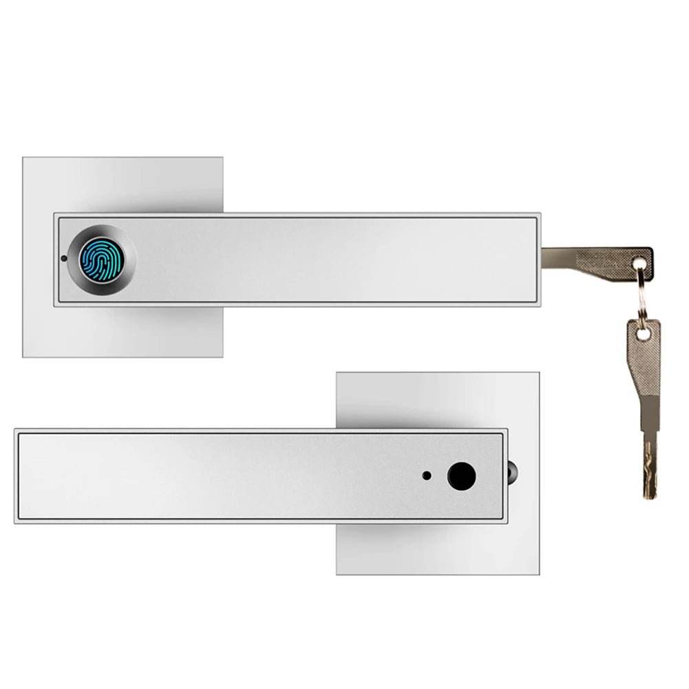 Fingerprint Door Lock Handle USB Rechargeable Anti Theft