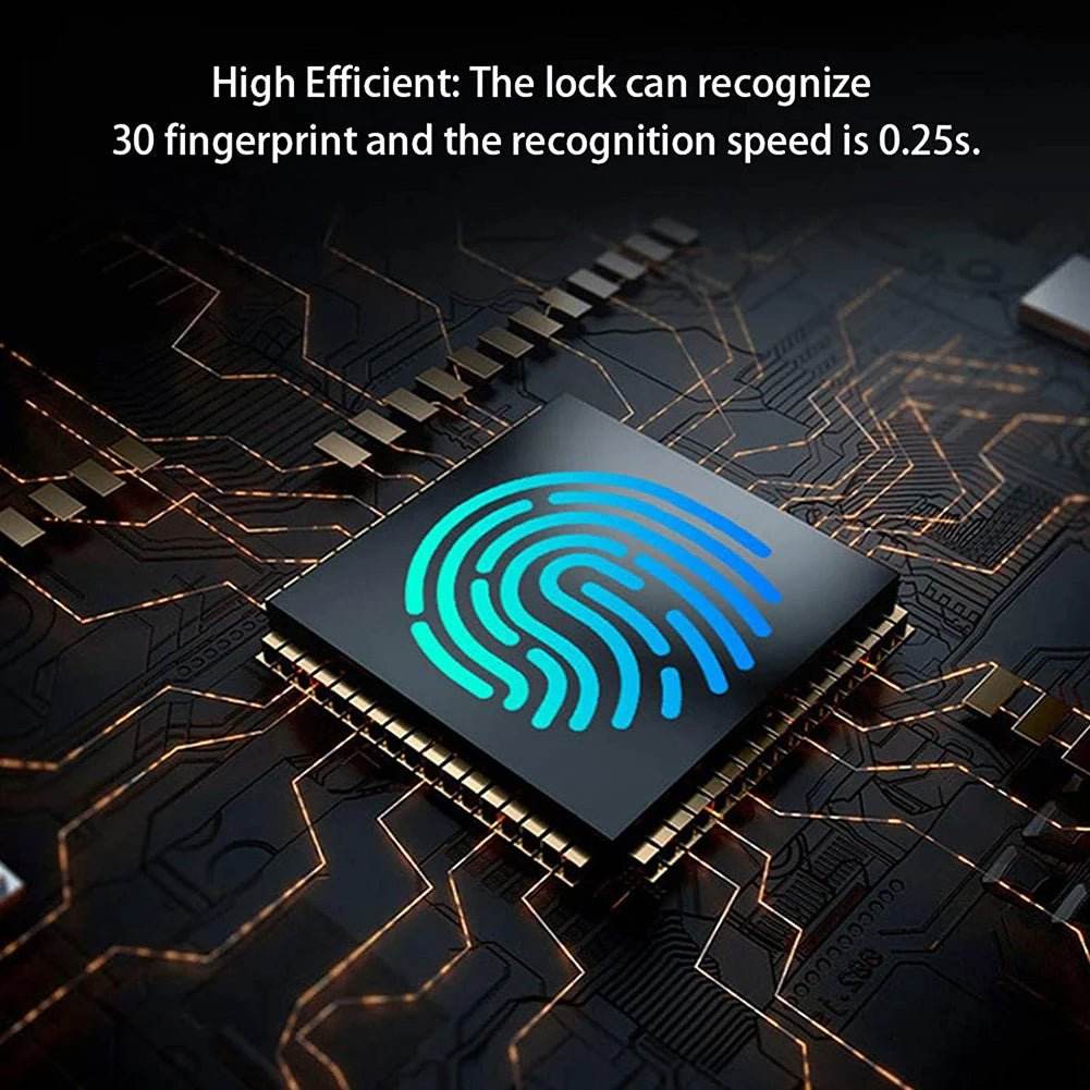 Fingerprint Door Lock Handle USB Rechargeable Anti Theft