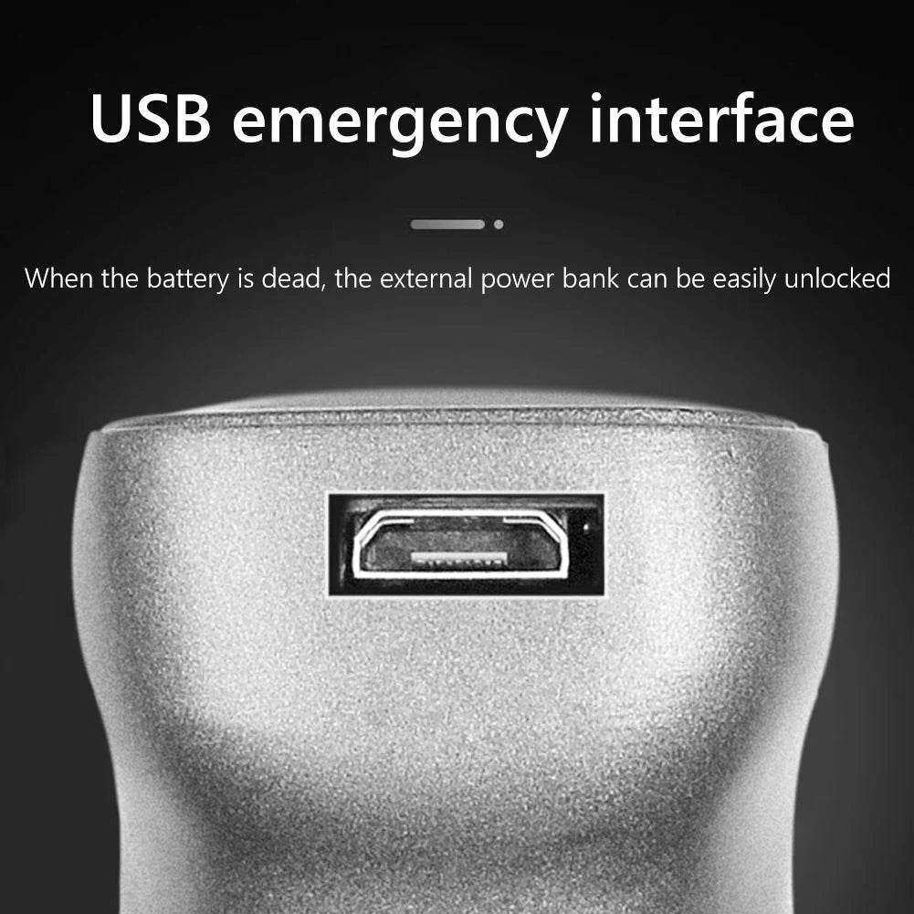 Fingerprint Door Lock Handle USB Rechargeable Anti Theft