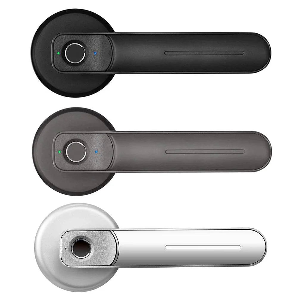 Fingerprint Door Lock Handle USB Rechargeable Anti Theft