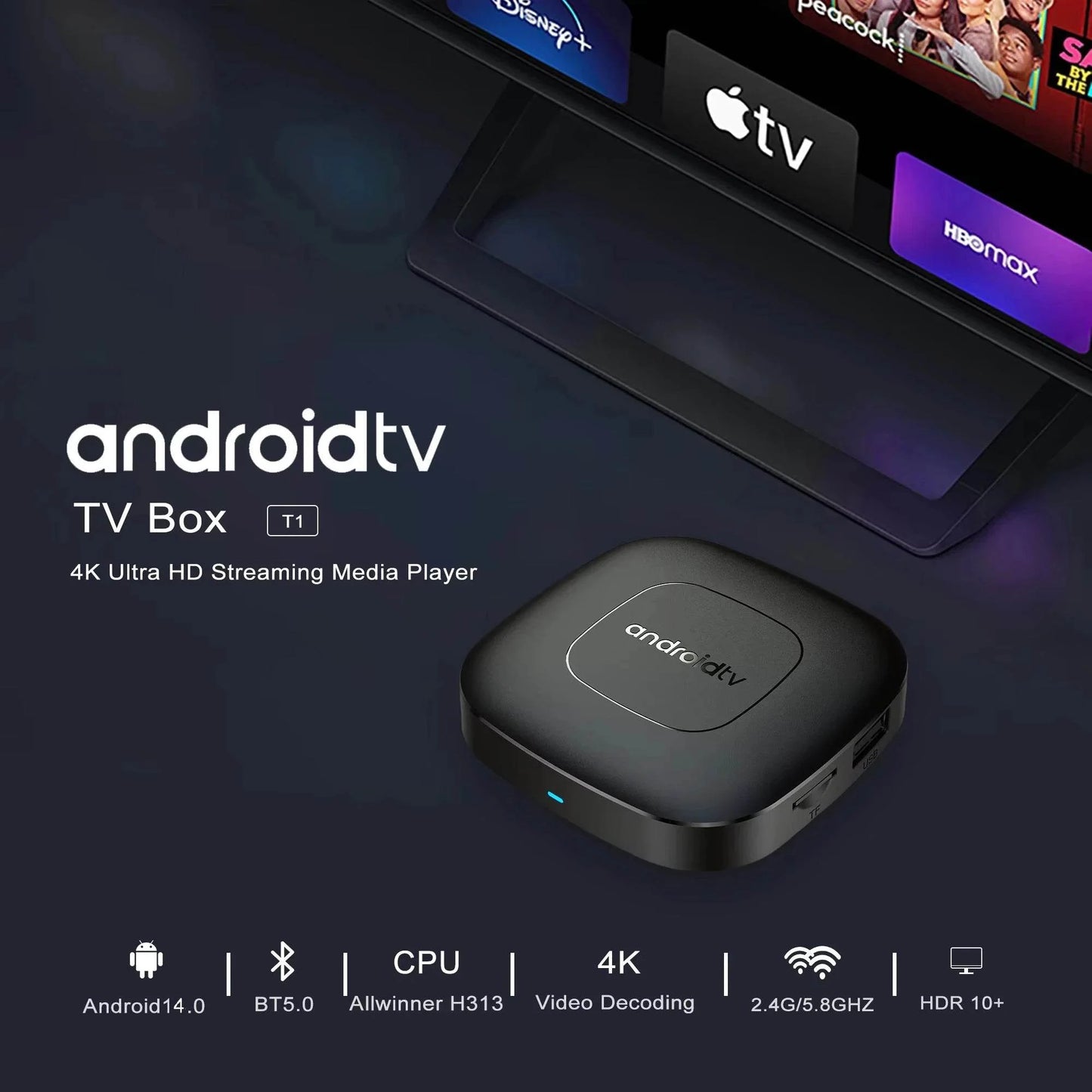 Global Version Mortal T1 Smart TV Box - 4K Streaming