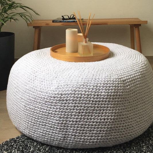 Extra Large Ottoman Coffee Table - Pure White