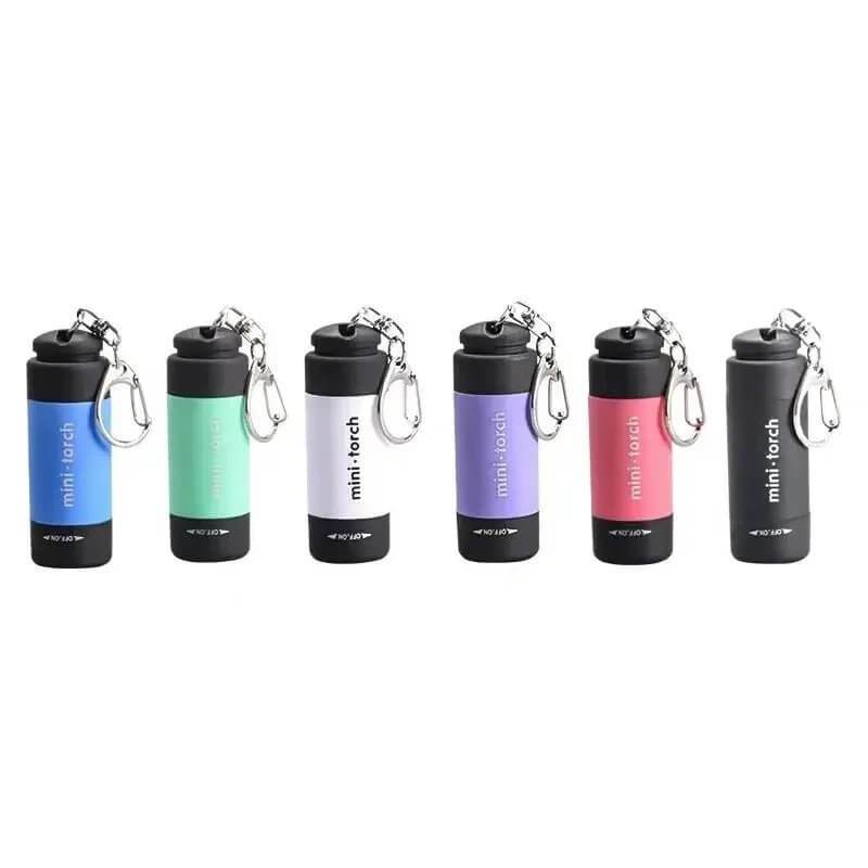 USB Rechargeable LED Pocket Flashlight Keychain Mini Torch