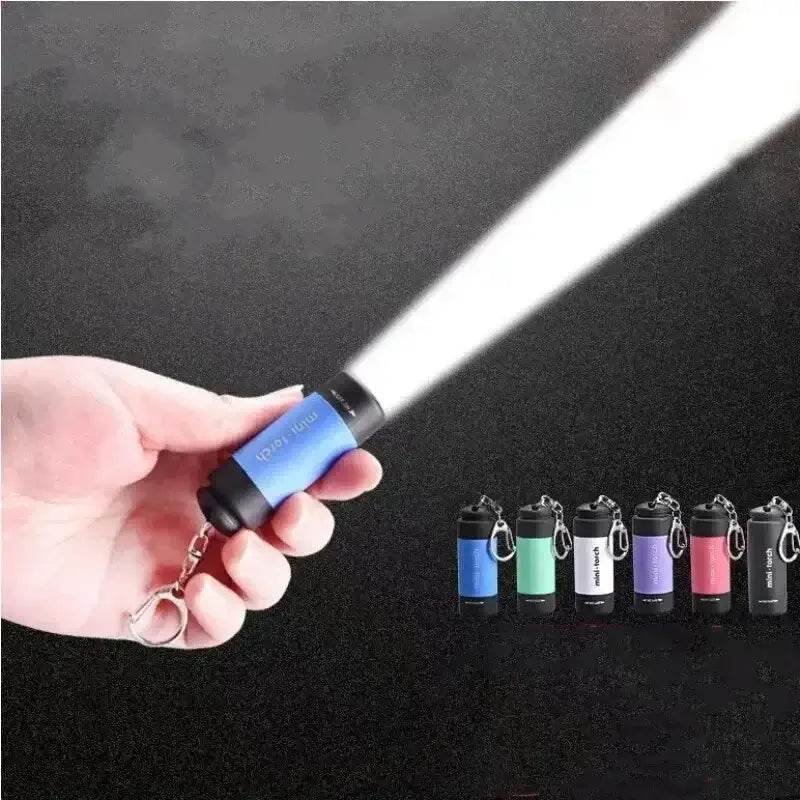 USB Rechargeable LED Pocket Flashlight Keychain Mini Torch
