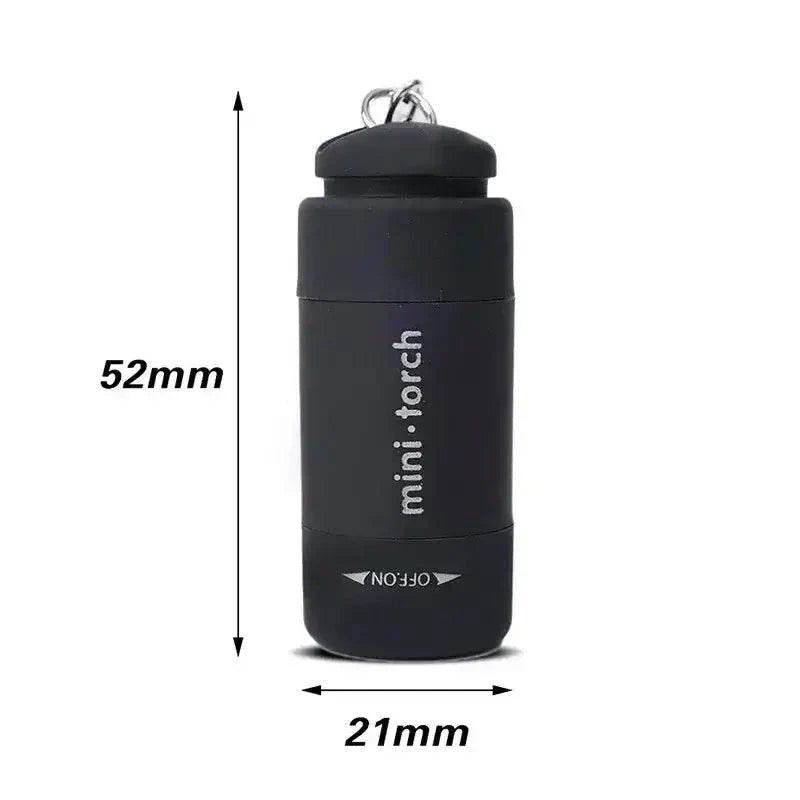 USB Rechargeable LED Pocket Flashlight Keychain Mini Torch