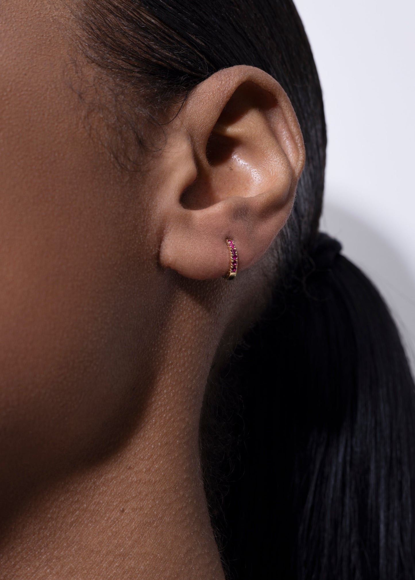 lime hoop 18k rubi