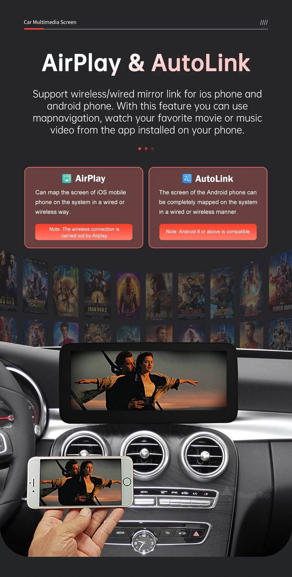 Wireless CarPlay & Android Auto for Mercedes-Benz W205 W176