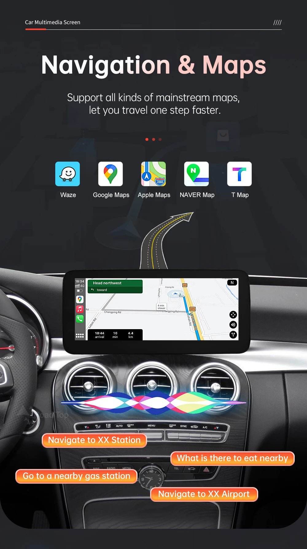 Wireless CarPlay & Android Auto for Mercedes-Benz W205 W176