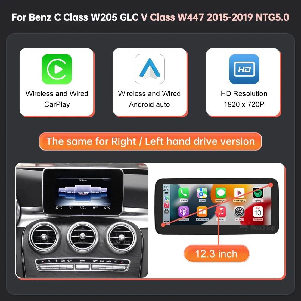 Wireless CarPlay & Android Auto for Mercedes-Benz W205 W176