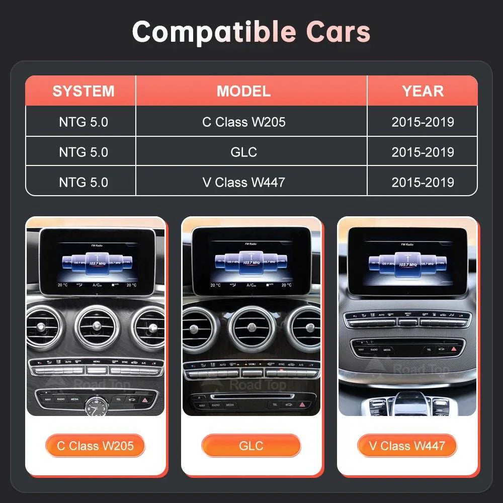 Wireless CarPlay & Android Auto for Mercedes-Benz W205 W176