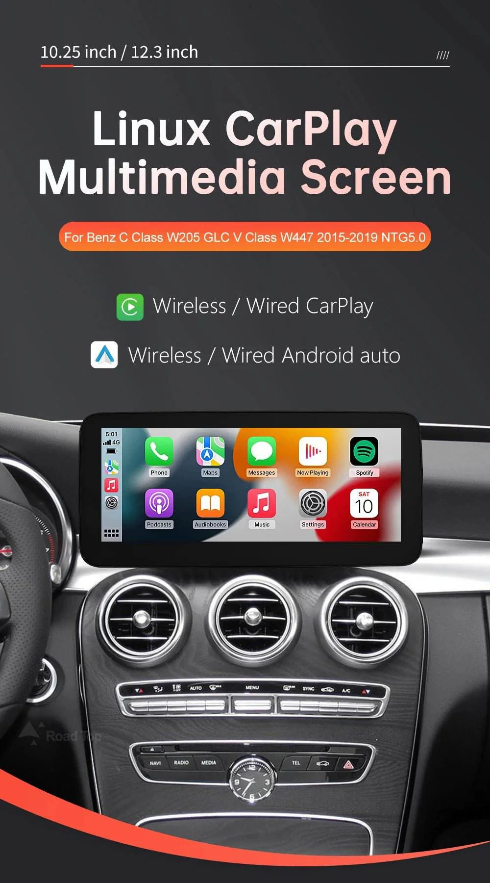 Wireless CarPlay & Android Auto for Mercedes-Benz W205 W176