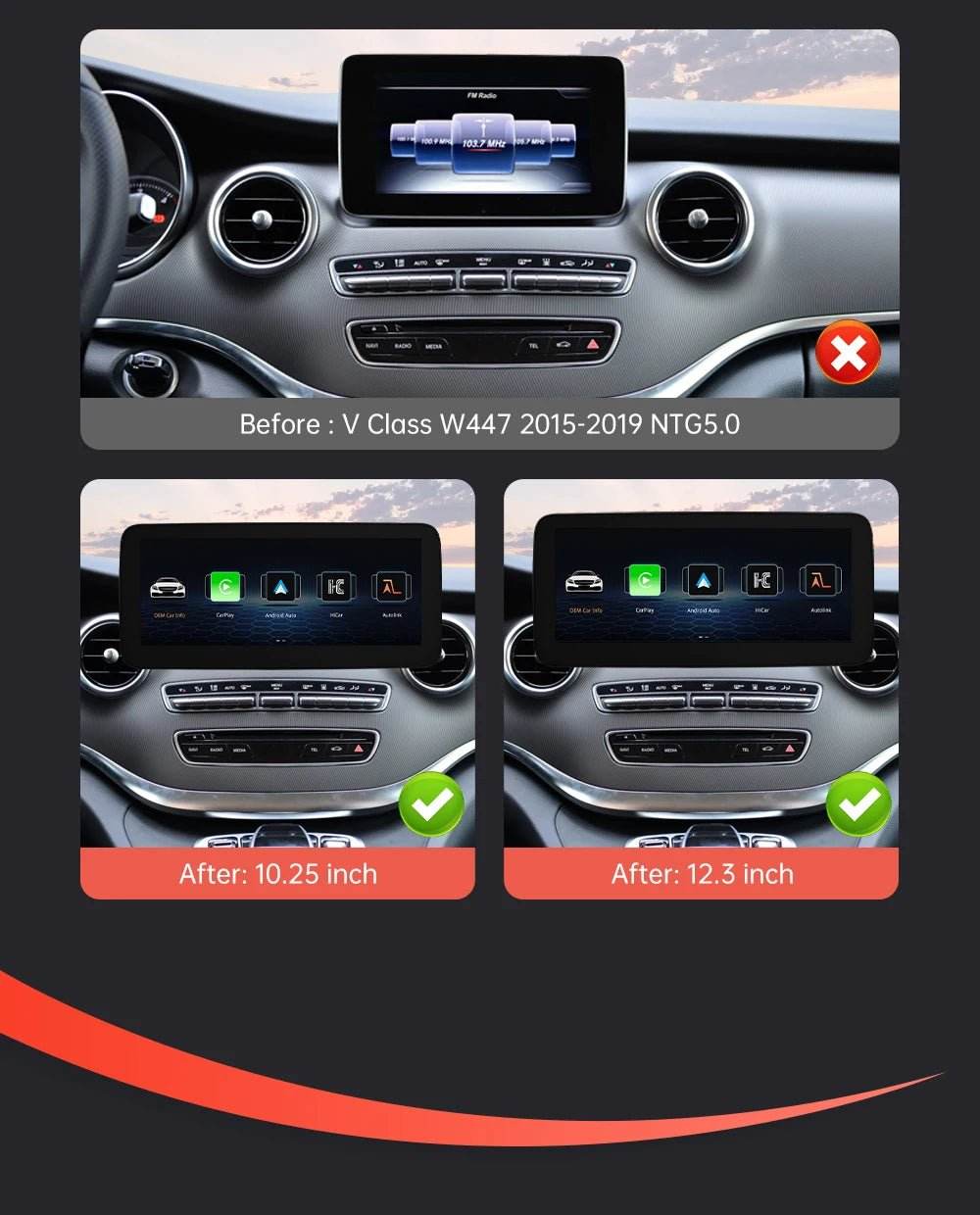 Wireless CarPlay & Android Auto for Mercedes-Benz W205 W176