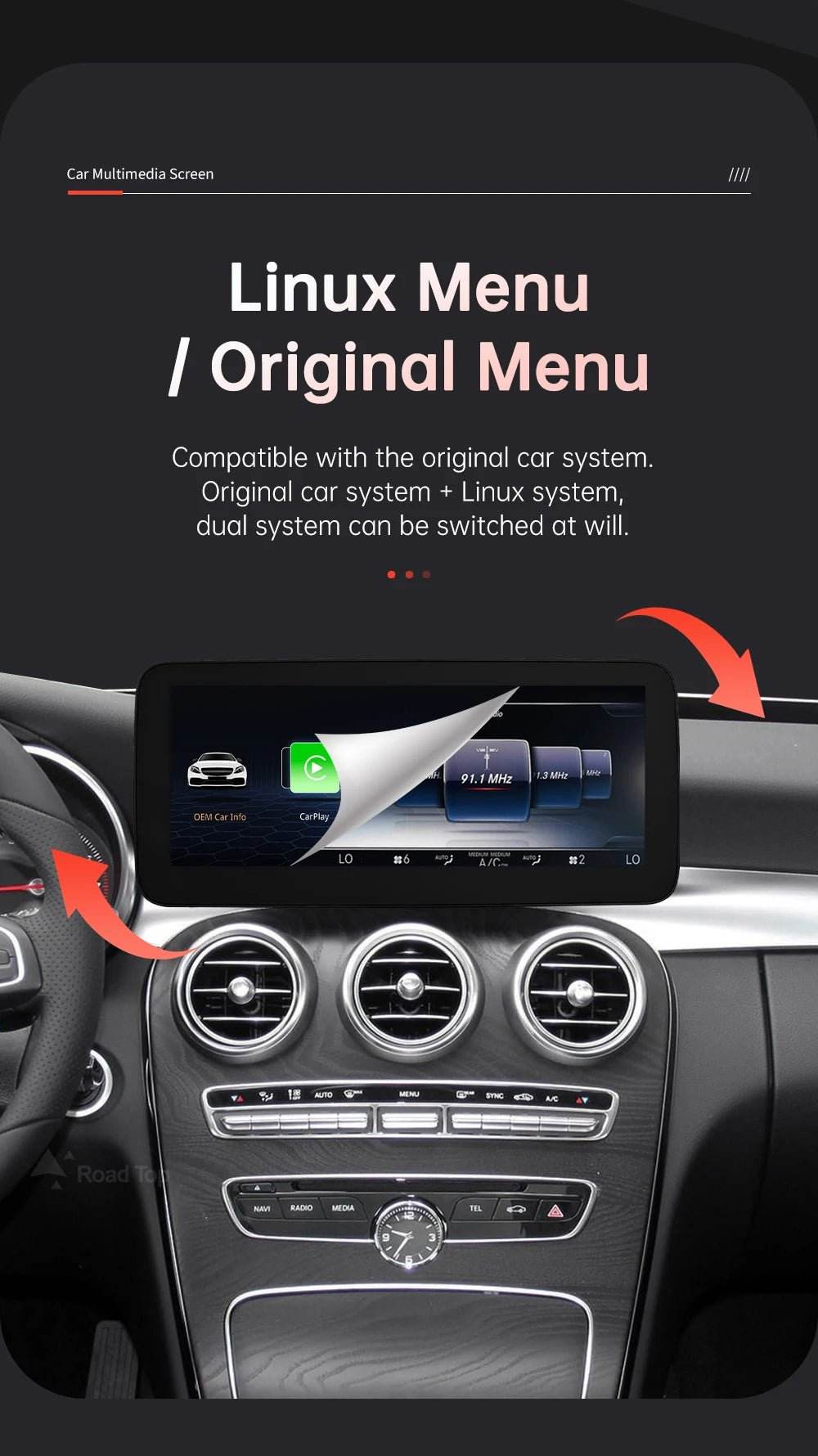 Wireless CarPlay & Android Auto for Mercedes-Benz W205 W176