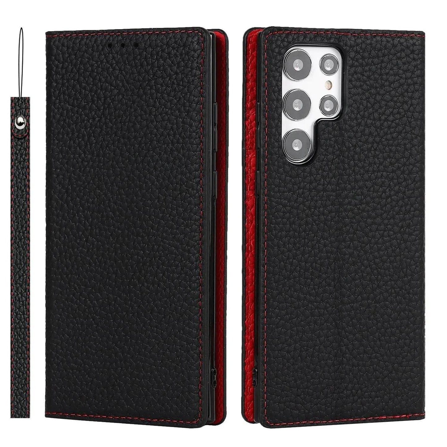 Loja Manuel Coelho Litchi Texture Phone Case for S24 Ultra