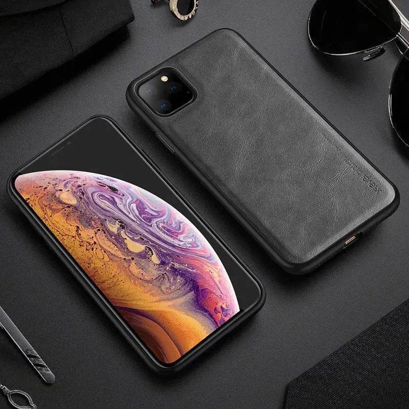 Loja Manuel Coelho Luxury Leather Pattern Phone Case for iPhone