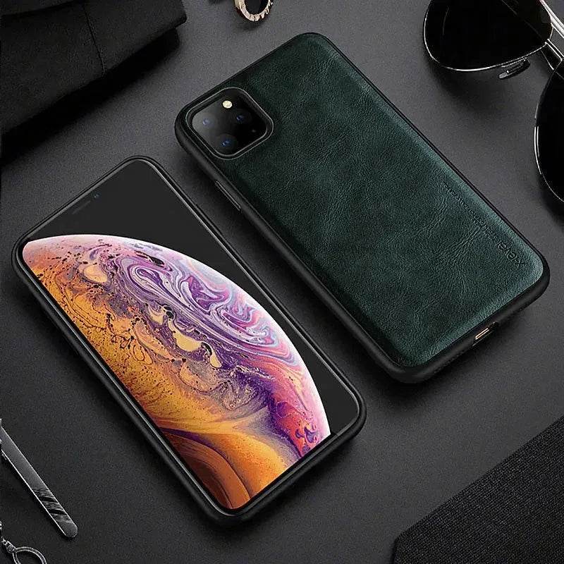 Loja Manuel Coelho Luxury Leather Pattern Phone Case for iPhone