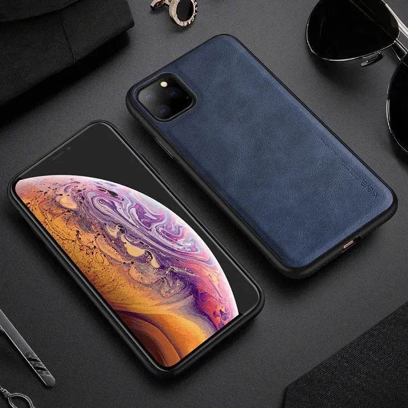Loja Manuel Coelho Luxury Leather Pattern Phone Case for iPhone
