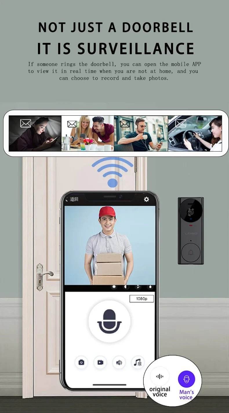 M17 Smart Video Doorbell | HD Night Vision | Tuya Smart