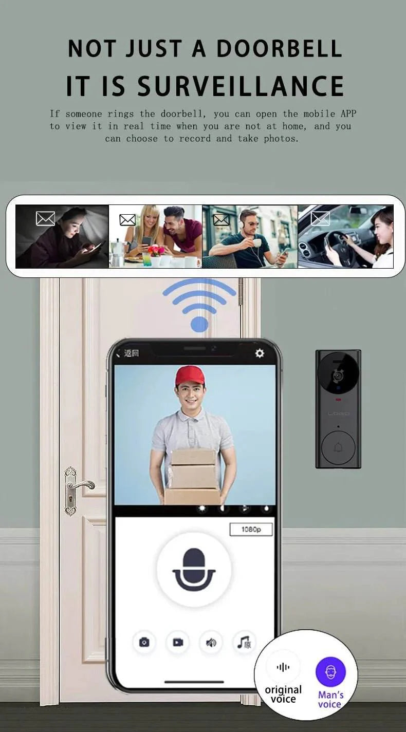 M17 Smart Video Doorbell | HD Night Vision | Tuya Smart