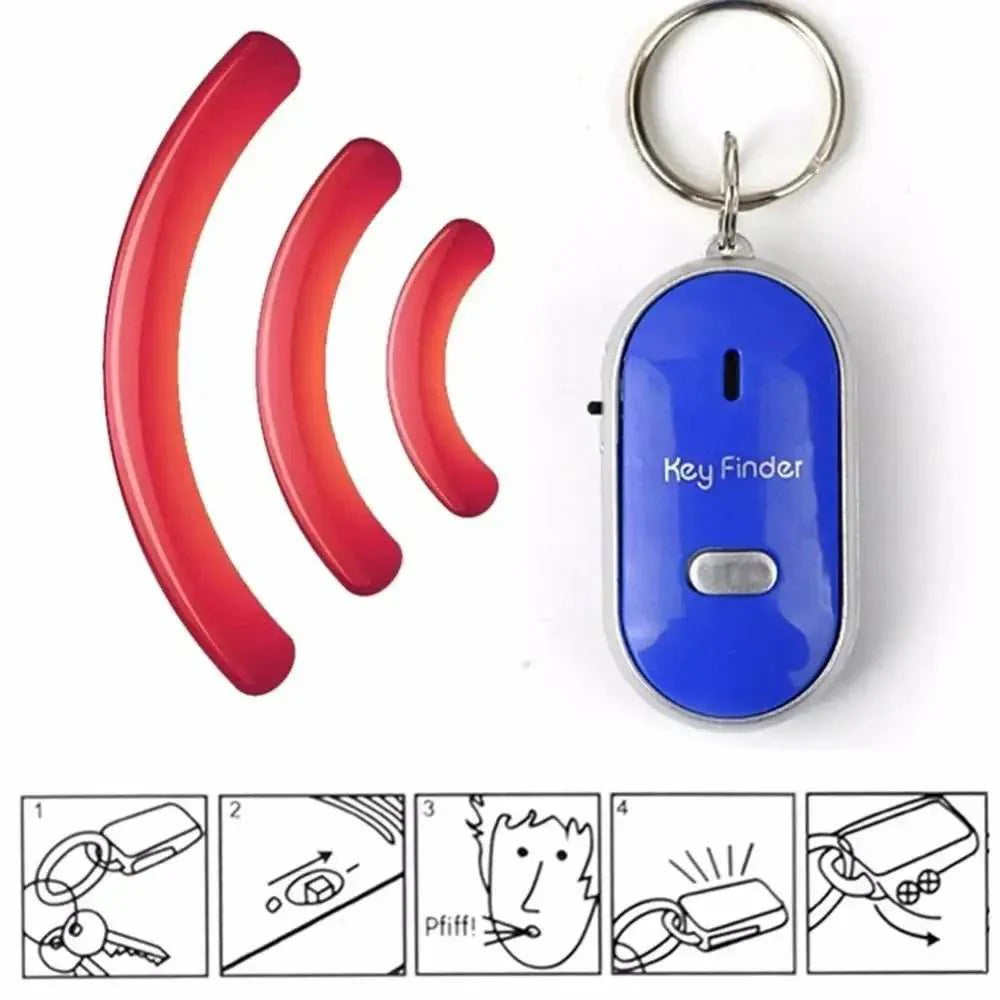 Mini Anti-lost Whistle Key Finder Flashing Beeping Remote Kids
