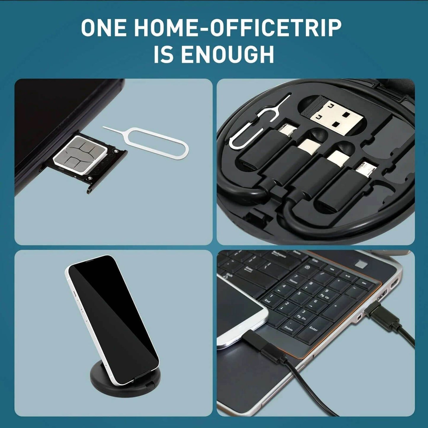 60W Multi USB Type C Charging Adapter Cable Kit