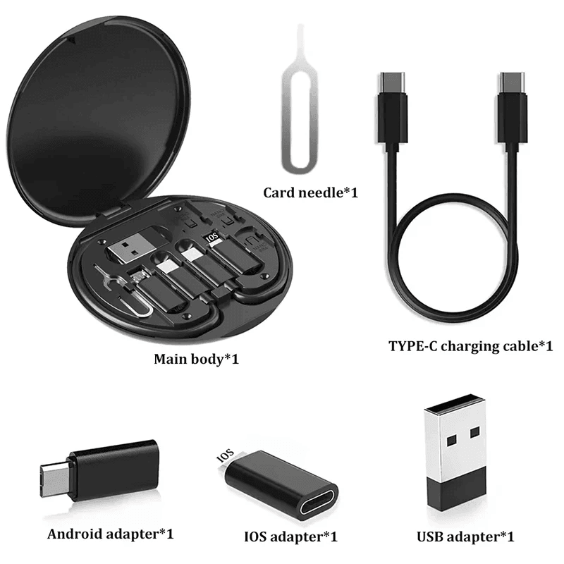 60W Multi USB Type C Charging Adapter Cable Kit