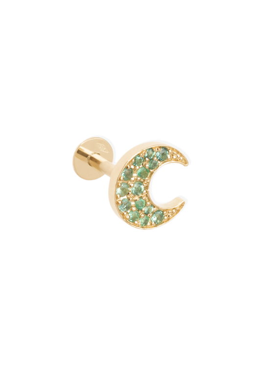 mush stud 18k emerald