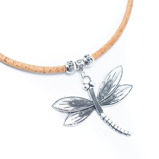 Natural Cork handmade dragonfly necklace N - 317 - 5 - Shop The Shop