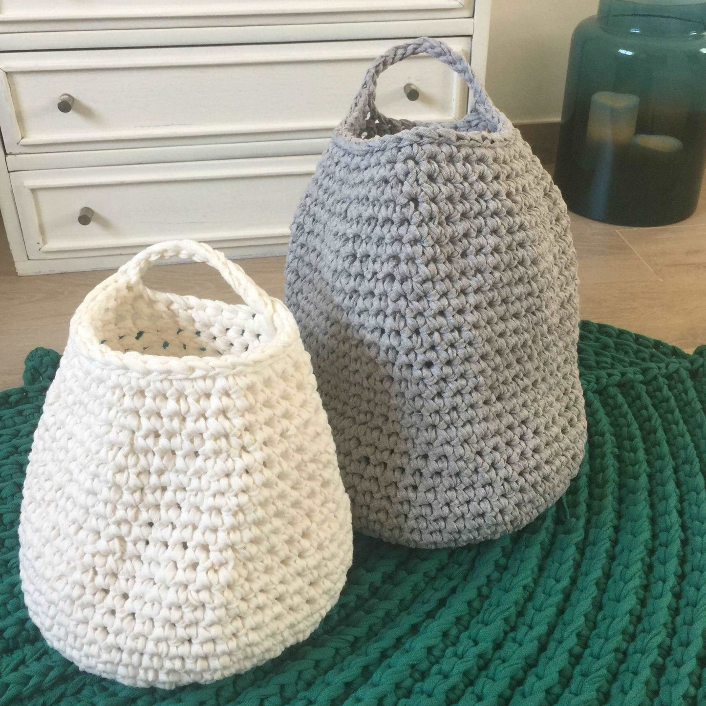 Wall Hanging Baskets - Neutral Kids Room Decor