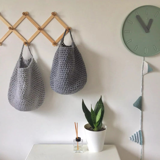 Wall Hanging Baskets - Neutral Kids Room Decor
