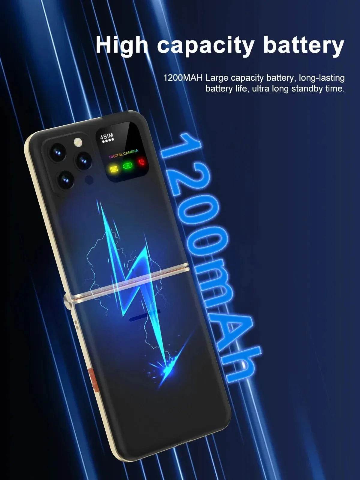 Mobile Phone New Flip 4 SIM Card Speed Dial Magic Voice