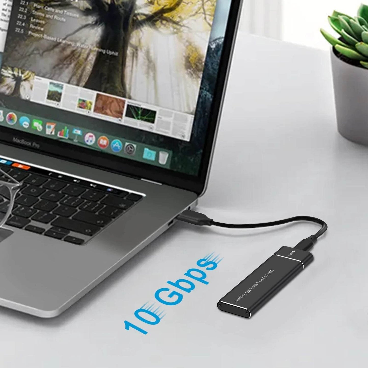 NEW M.2 NVMe SSD Enclosure Adapter 10Gbps USB C