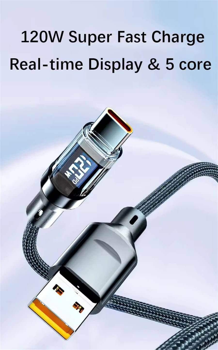 Type C to C Super Fast Charging Cab le NNBILI 120W